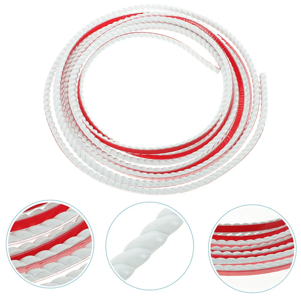 1 Roll Self-Adhesive Gypsum Line Flexible Embossed Molding Trim Peel Stick Wall Corner Trim Cabinet Edge Banding Tape