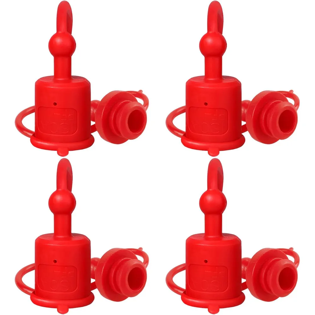 4 Sets ISO5675 Hydraulic Quick Coupling Tractor Connector Rubber Dust Cap For Hydraulic Systems Agricultural Machinery