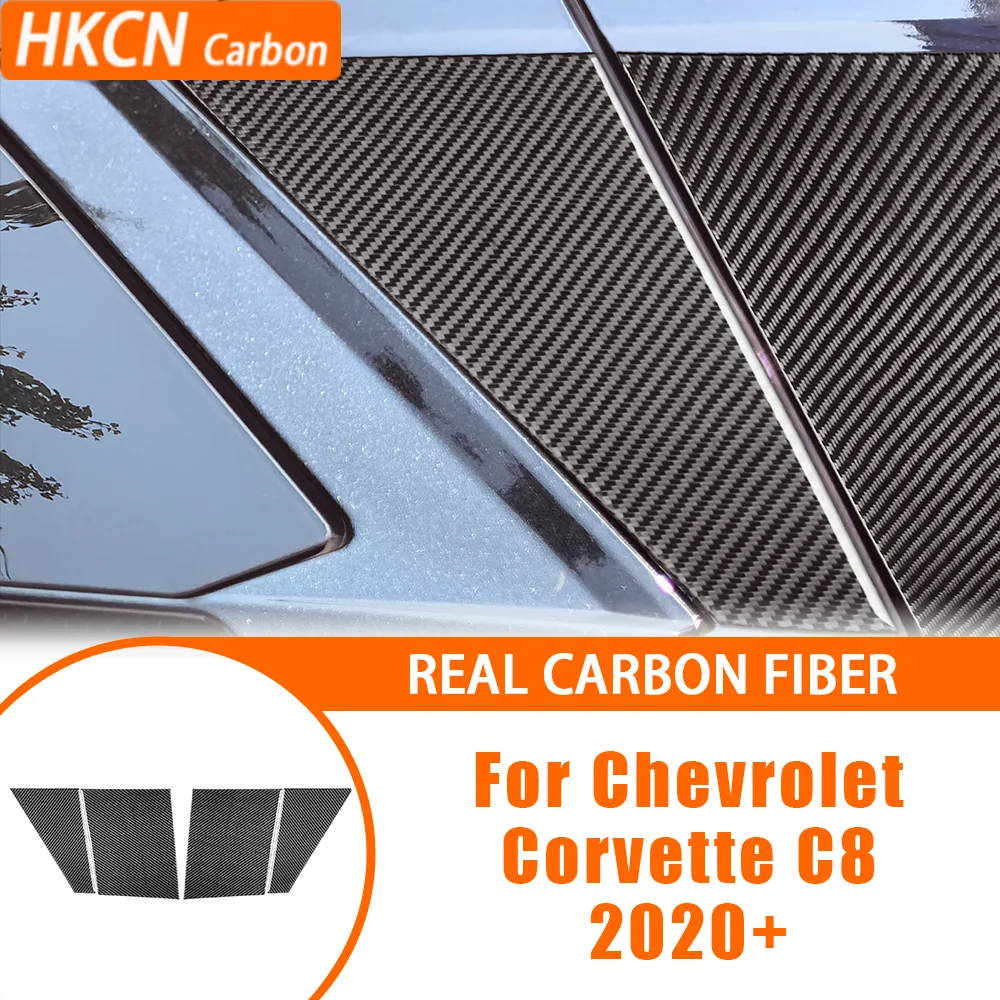 

For Chevrolet Corvette C8 2020+ Carbon Fiber Car Accessories Outer Roof Camare Sides Panel Interior Cover Tirm Modified Sticker