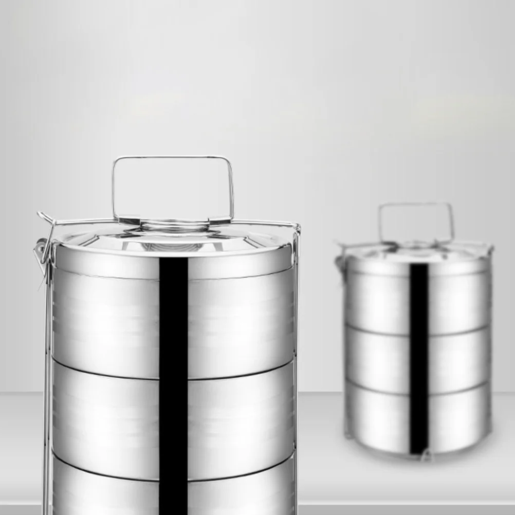

Thermal Insulated Box 4 Tier Food Containers Stainless Steel Food Containers Heat Resistant Multi Layer Storage