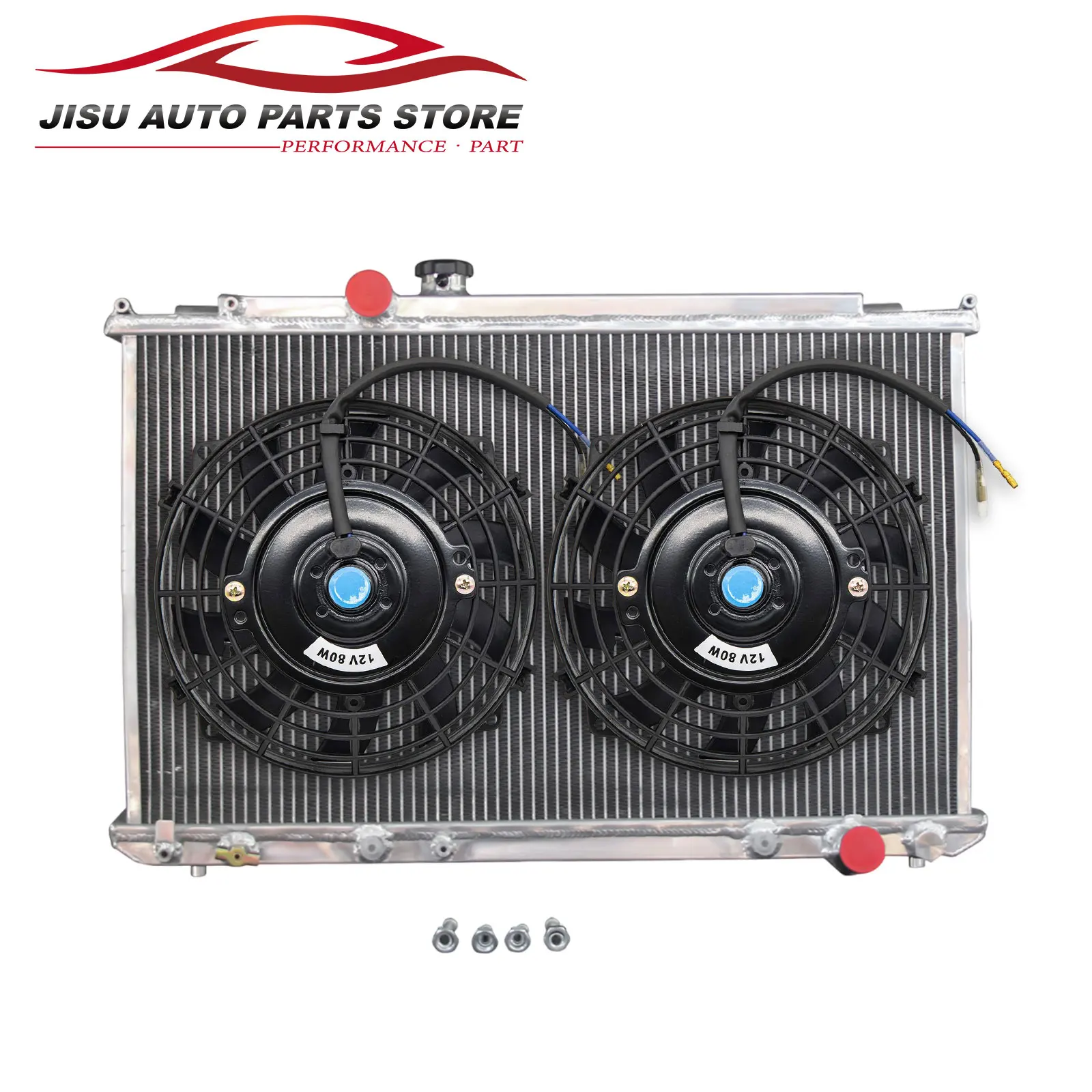 

Aluminum Radiator + Fans for Toyota Mark 2 II & Chaser JZX100 1JZ-GTE Turbo 1996 1997 1998 1999 2000 2001 MT