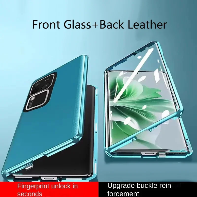 

Full Lens Protection Phone Case for IQOO 12 13 Neo 10R Z9X Z9 Lite 5G Double Sided Tempered Glass Leather Phone Cover Cases