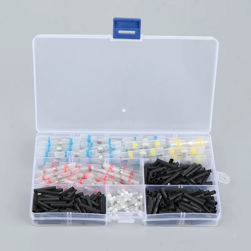 300 PCS Conectores de fio de solda à prova d'água e conectores de crimpagem de extremidade termo retrátil