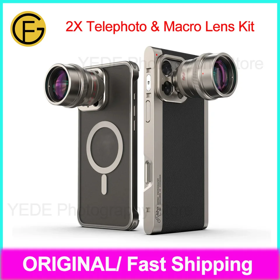fotorgear Retro 2X Telephoto & Macro Lens Kit for the iPhone and