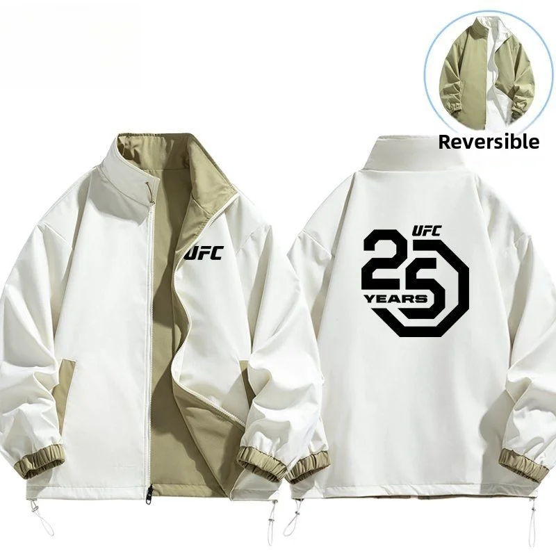 UFC Kickboxing Sanda MMA Combat Event Merch Reversible Jacket Unisex Men Women Streetwear Loose Casual Coat Outerwear