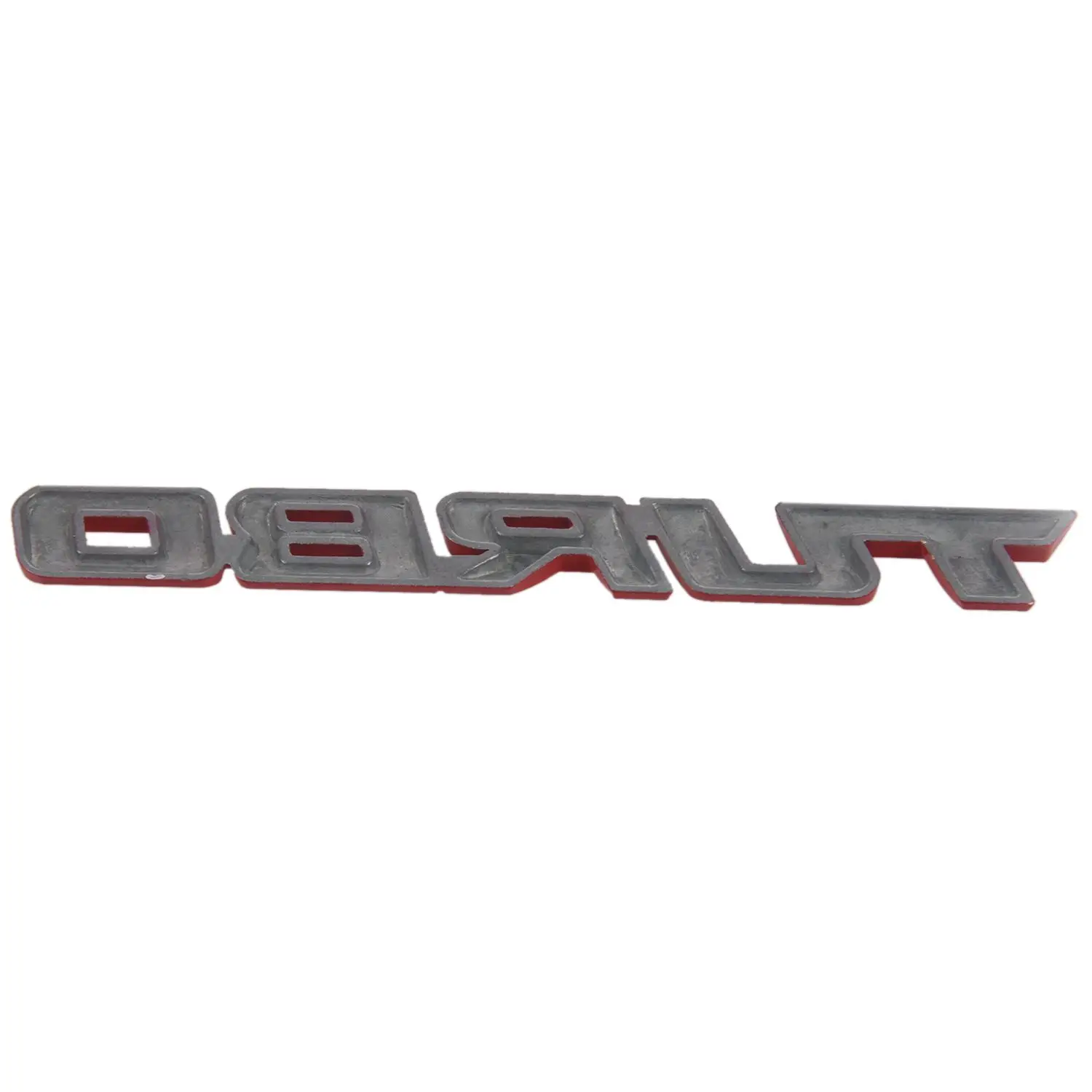 TURBO Universal Car Motorcycle Auto 3D Metal Emblem Badge Decal Sticker, Red