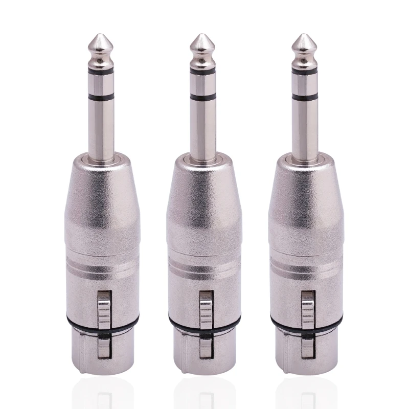 6.35mm 1/4 Inch to XLR Microphone Adapter, Stereo 6.35mm Male to XLR Female Audio Connector for Mixer