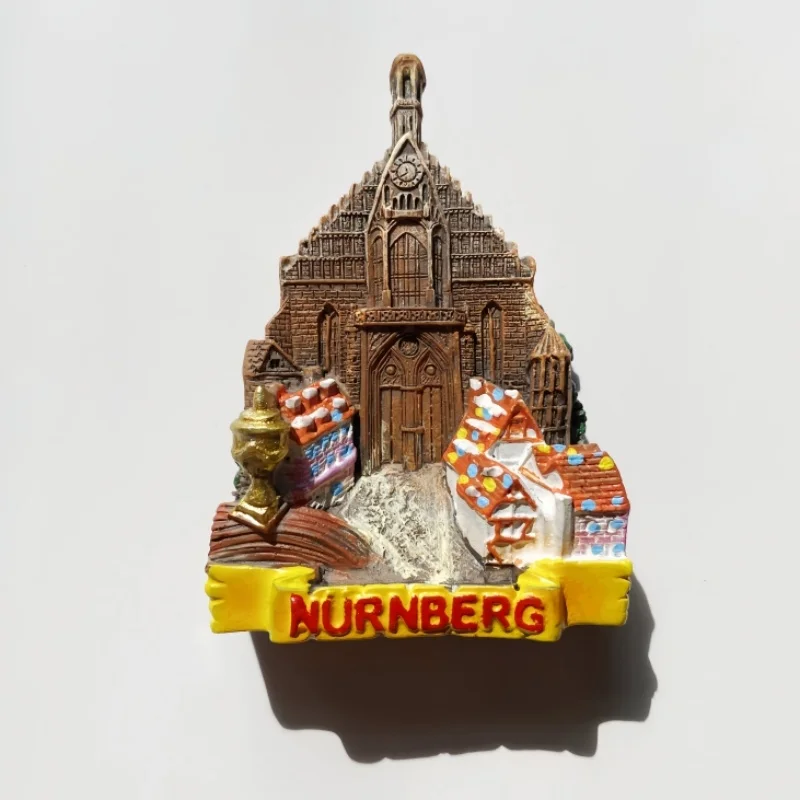 Deutschland, Neurberg, alte Stadt, Notre Dame Kathedrale, touristisches Denkmal, dekoratives Kunsthandwerk, magnetische Kühlschrankaufkleber