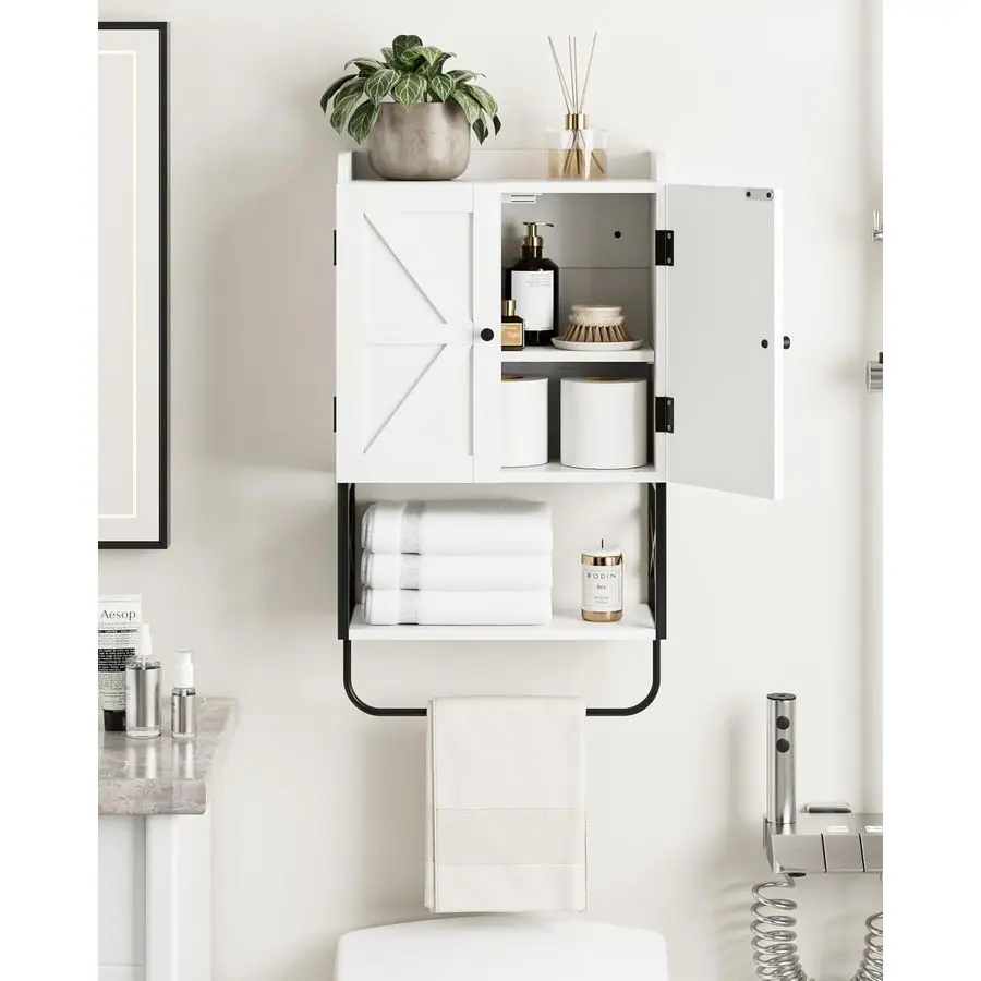 

Настенный шкаф для ванной комнаты, деревянный шкафчик для медикаментов с регулируемыми полками, компактный настенный органайзер для ванной, комплект