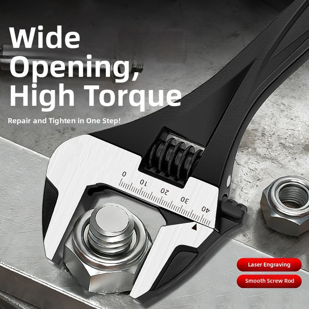 

Многофункциональный разводной ключ с большим отверстием 8/10/12 дюймов для авторемонта, сантехники и бытового использования