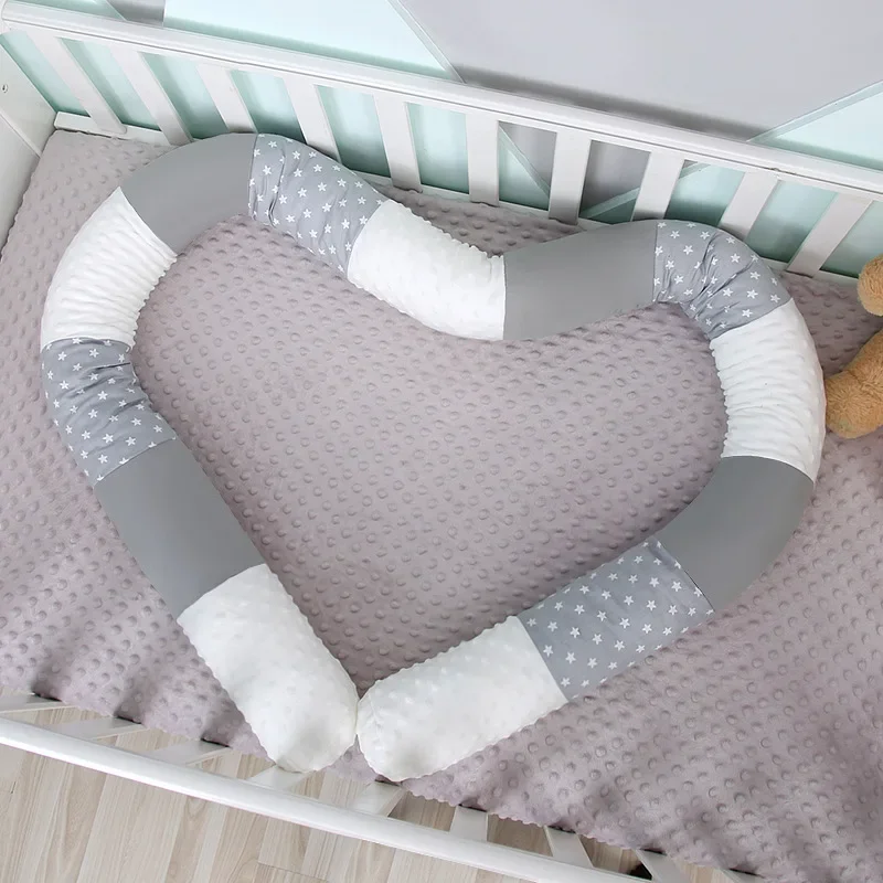 Children's Spliced ​​Bed Universal Cotton Bumper Thickened Crib Guardrail Wrapping Edges Baby Anti-Collision Protect Bed Bumper