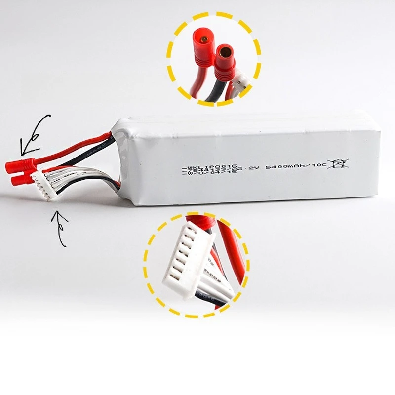 ل والكيرا تالي H500-Z-22 الكشفية X4 22.2 فولت 5400 مللي أمبير 10C بطارية ليثيوم متعددة المحاور 2 قطعة