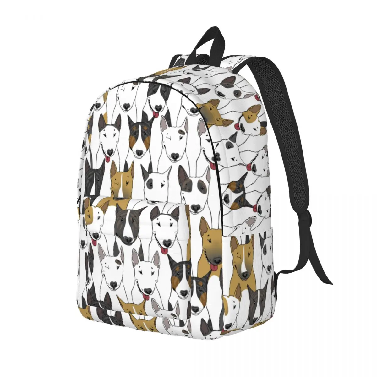 Men Women Backpack Large Capacity School Backpack for Student Bull Terrier Dogs School Bag