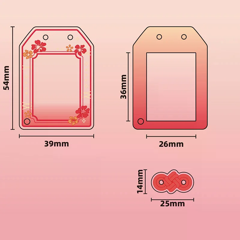 Portable Card Sleeve Acrylic Photo Pendant Lightweight Versatile Photo Pendant Kawaii Photo Display Card Sleeve