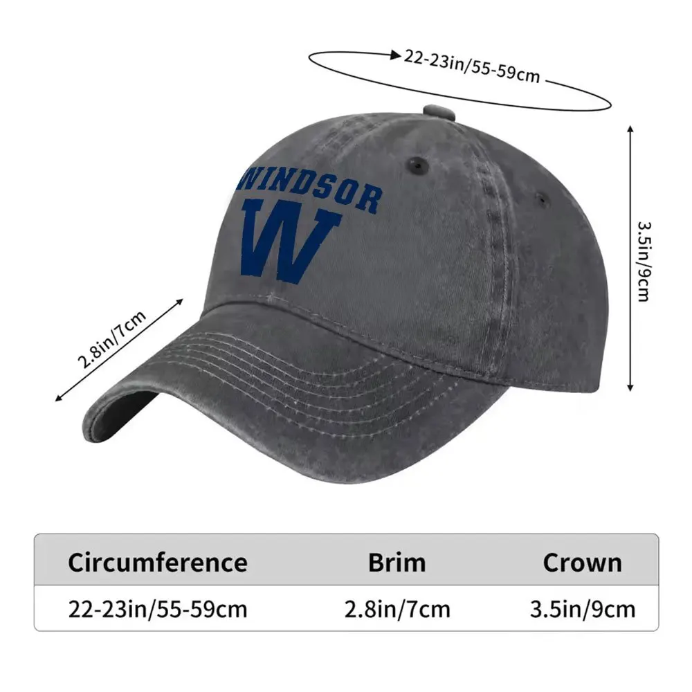 1pc Casual Fashion Windsor University Printed Washed Baseball Cap, Premium Versatile Outdoor Accessory, Unisex Duckbill Hat Suit