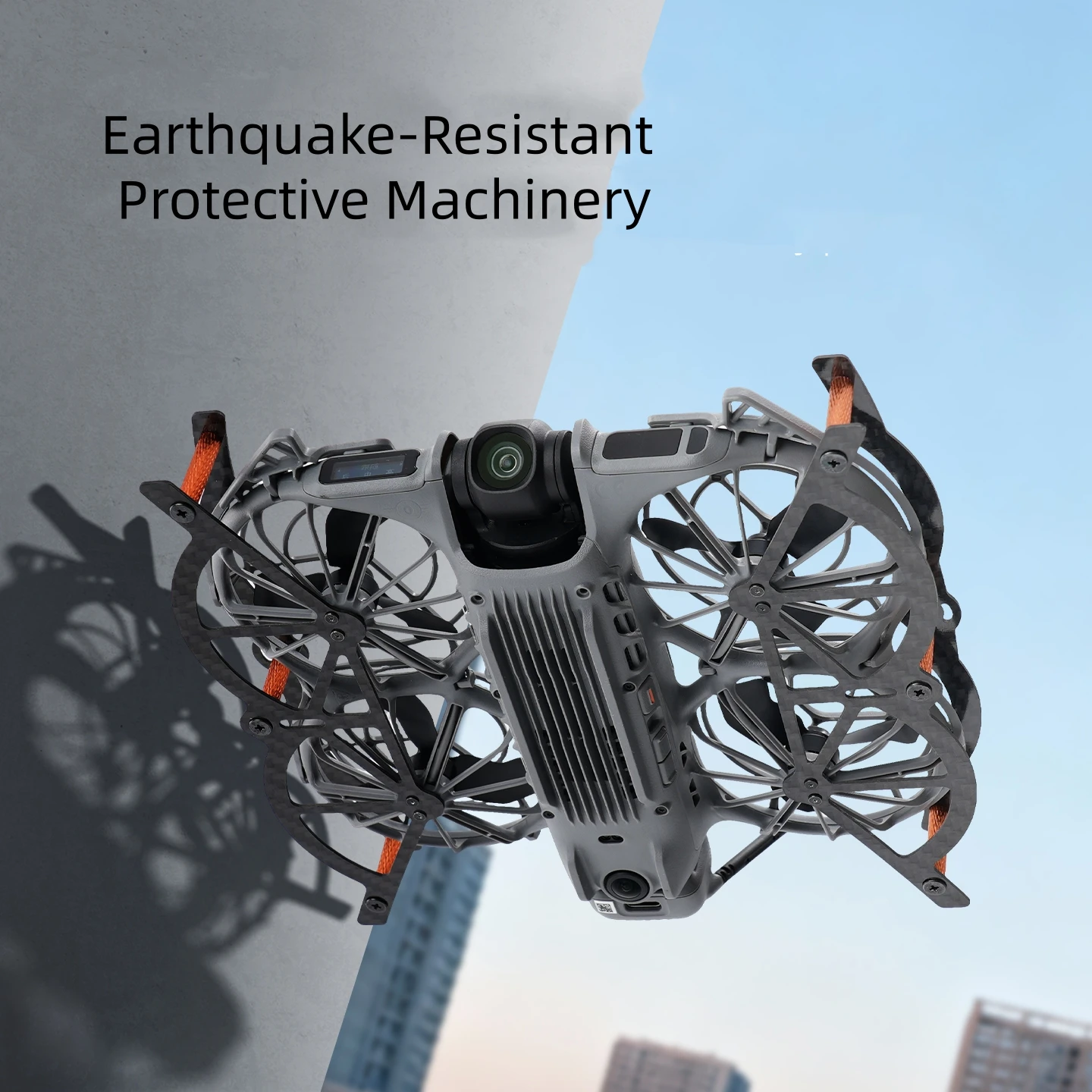 Accessori Mecha anticollisione premium interamente in fibra di carbonio, equipaggiamento protettivo blindato per drone DJI NEO 2