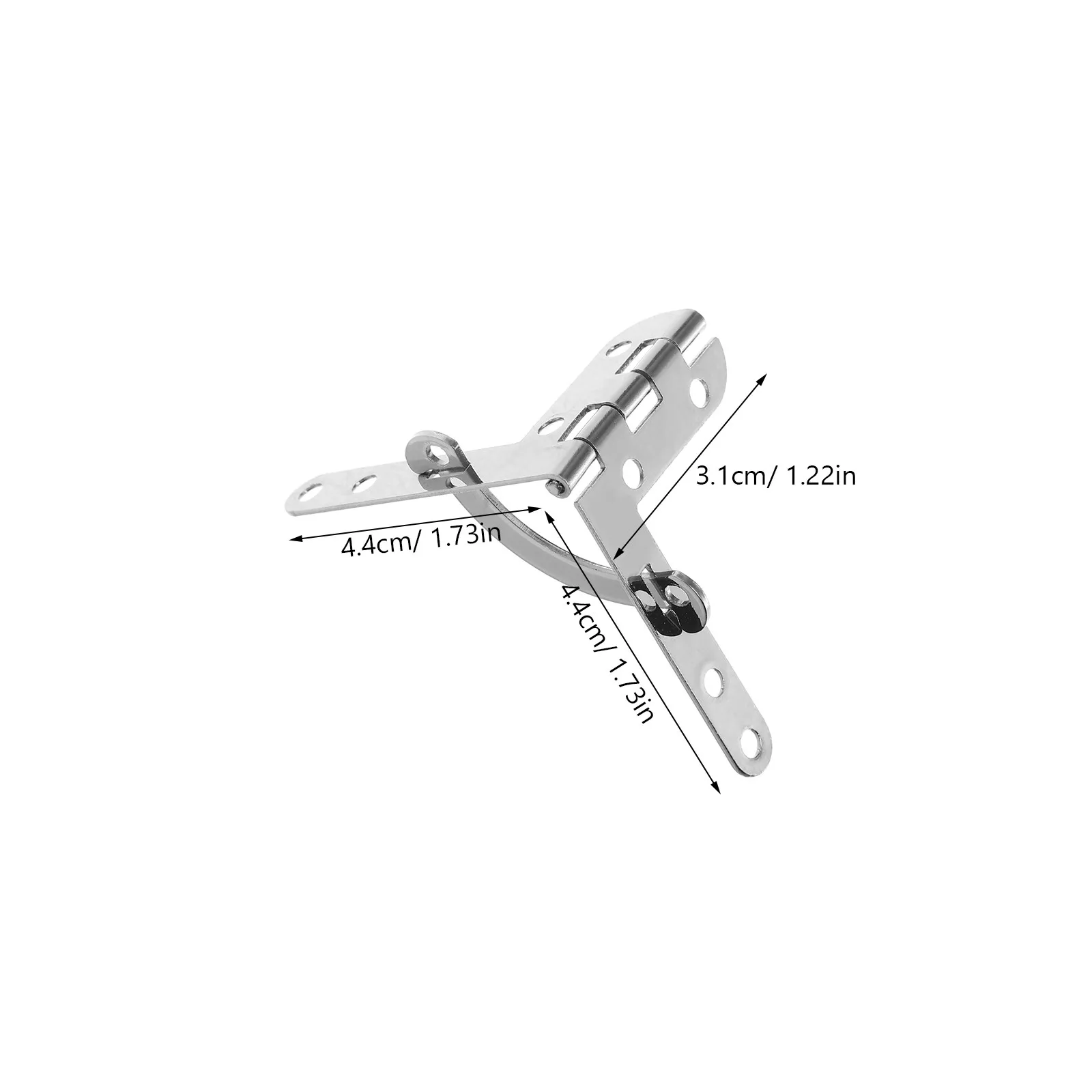 1Set Elegant Silver Alloy Round Right Angle Hinge for Wooden Box Jewelry Box DIY Project Lid Flip Hinge Vintage Decorative