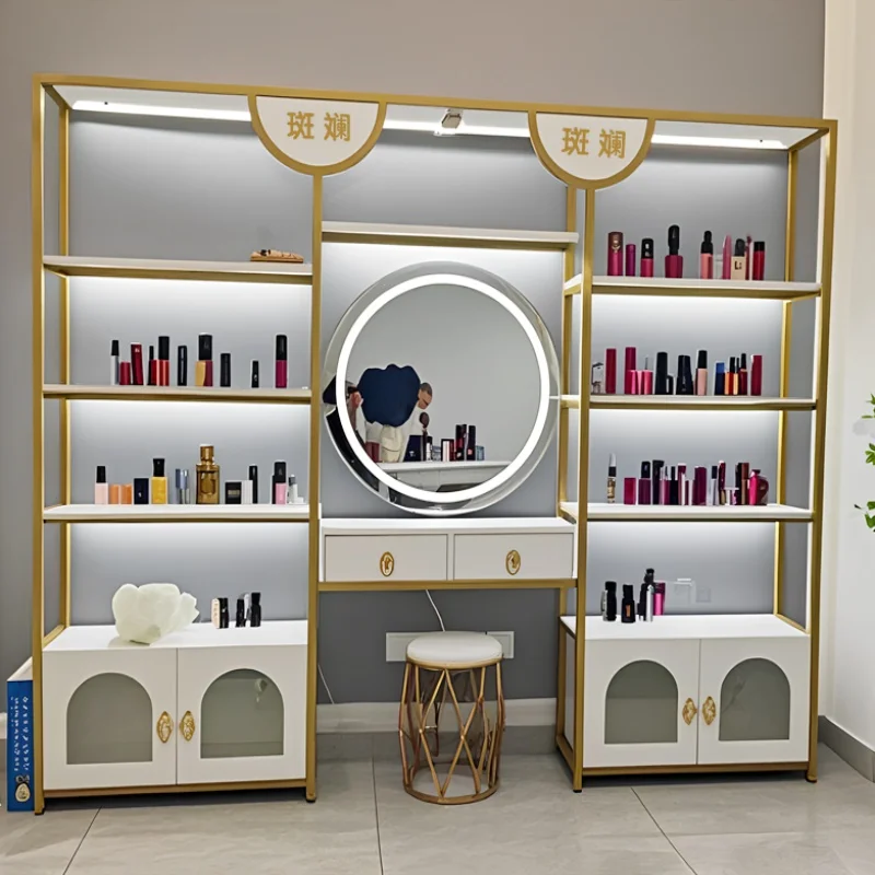

Custom.Factory Sales White Nordic Nail Salon Display Cabinet Nail Polish Gel Lock Cabinet Floor Drawer Storage