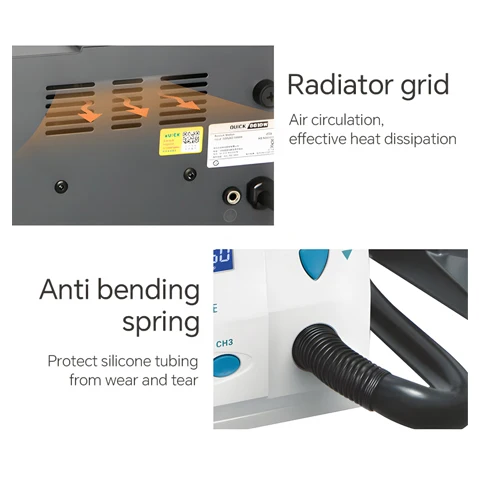 QUICK 861DW Professional Soldering Station 1000W Digital Display For PCB Chip Repair Lead-Free Hot Air Soldering Station