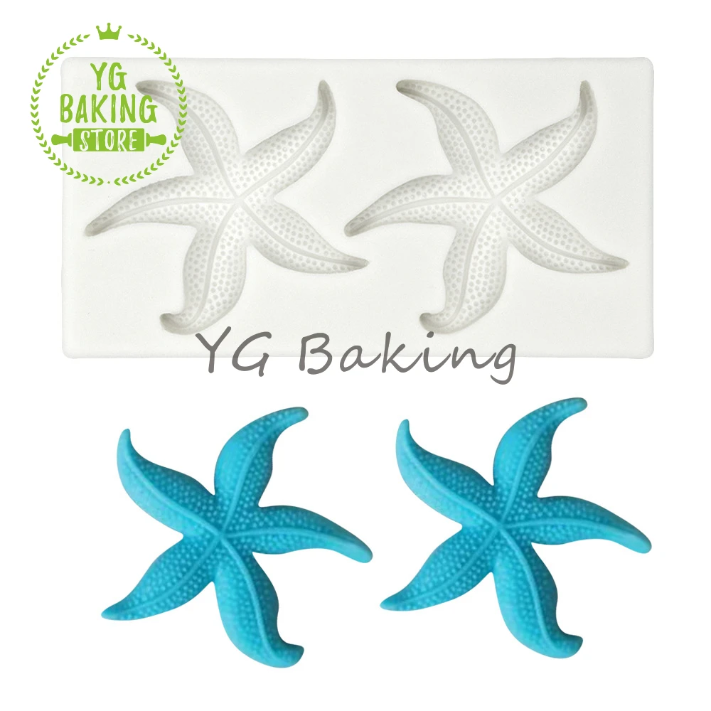 Dorica Ocean Series Starfish Design Silicone Mold DIY Handmade Chocolate Mould Fondant Cake Decorating Tools Kitchen Bakeware