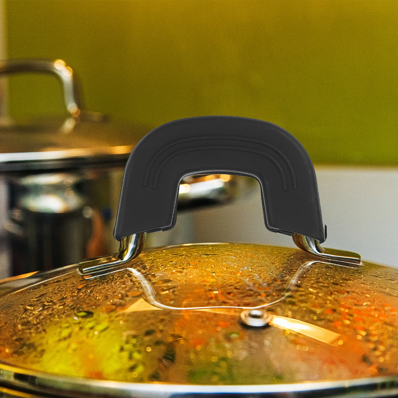 4 قطعة أغطية المقبض المضادة للحرق عدم الانزلاق مقاومة للحرارة حماة المطبخ العملي انحناء المقالي أصحاب وعاء مقبض يغطي