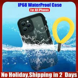 Redpepper Sealed Underwater Case For iPhone 15 14 13 Pro Max Mini Waterproof Shockproof Diving Cover for iPhone 11 12 XS XR SE3