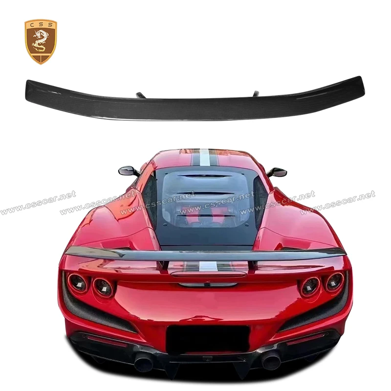 

Upgrade Nov Style Car Rear Truck Wing Lip For Ferrari F8 Dry Carbon Fiber Tai Spolier Racing Lid Guard Cover Exterior Bodykit