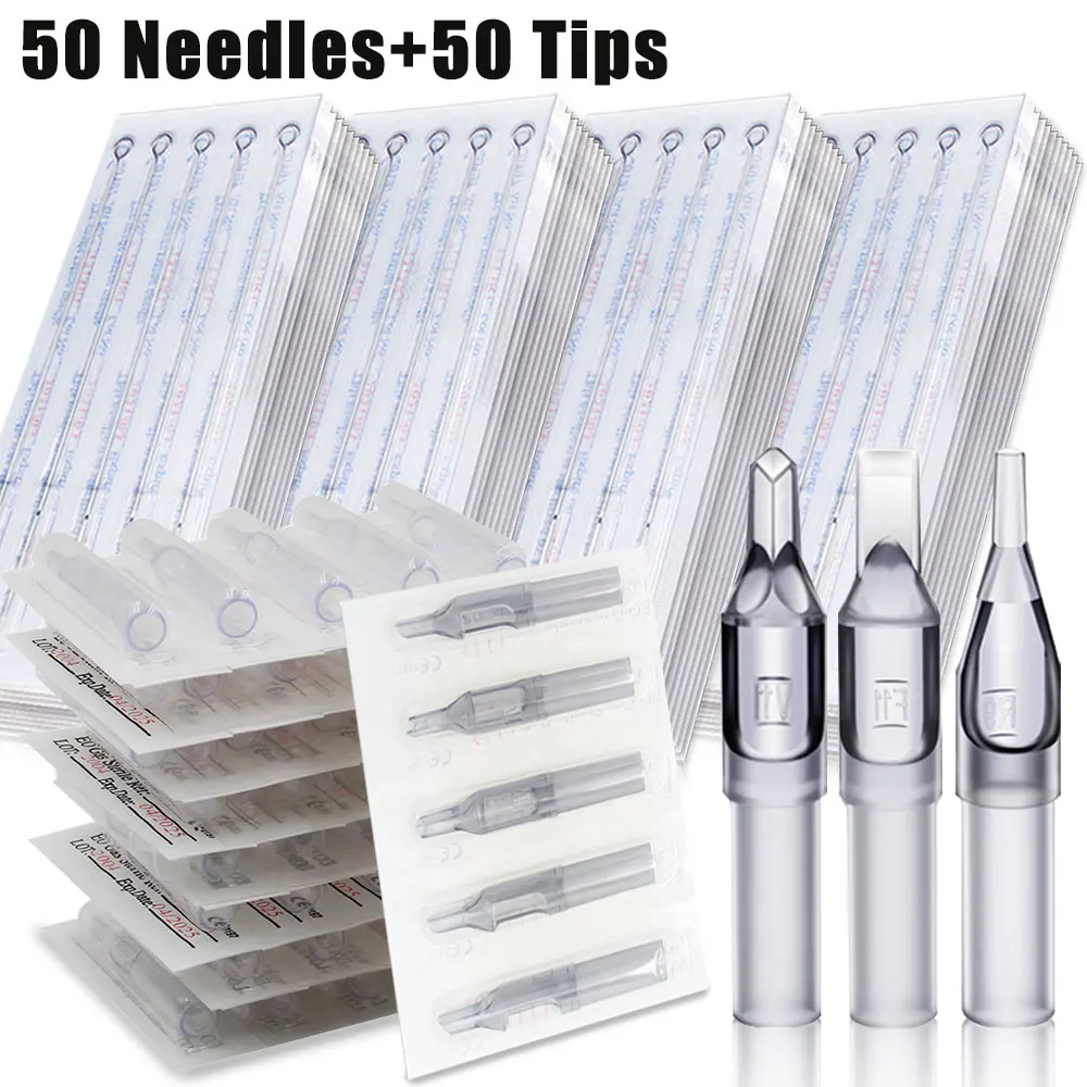 

Набор игл для татуировки и насадок для татуировки Одноразовые стерилизованные 3/5/7/9RL 5/7/9RS 5/7/9M1 Иглы и насадки для тату-машины