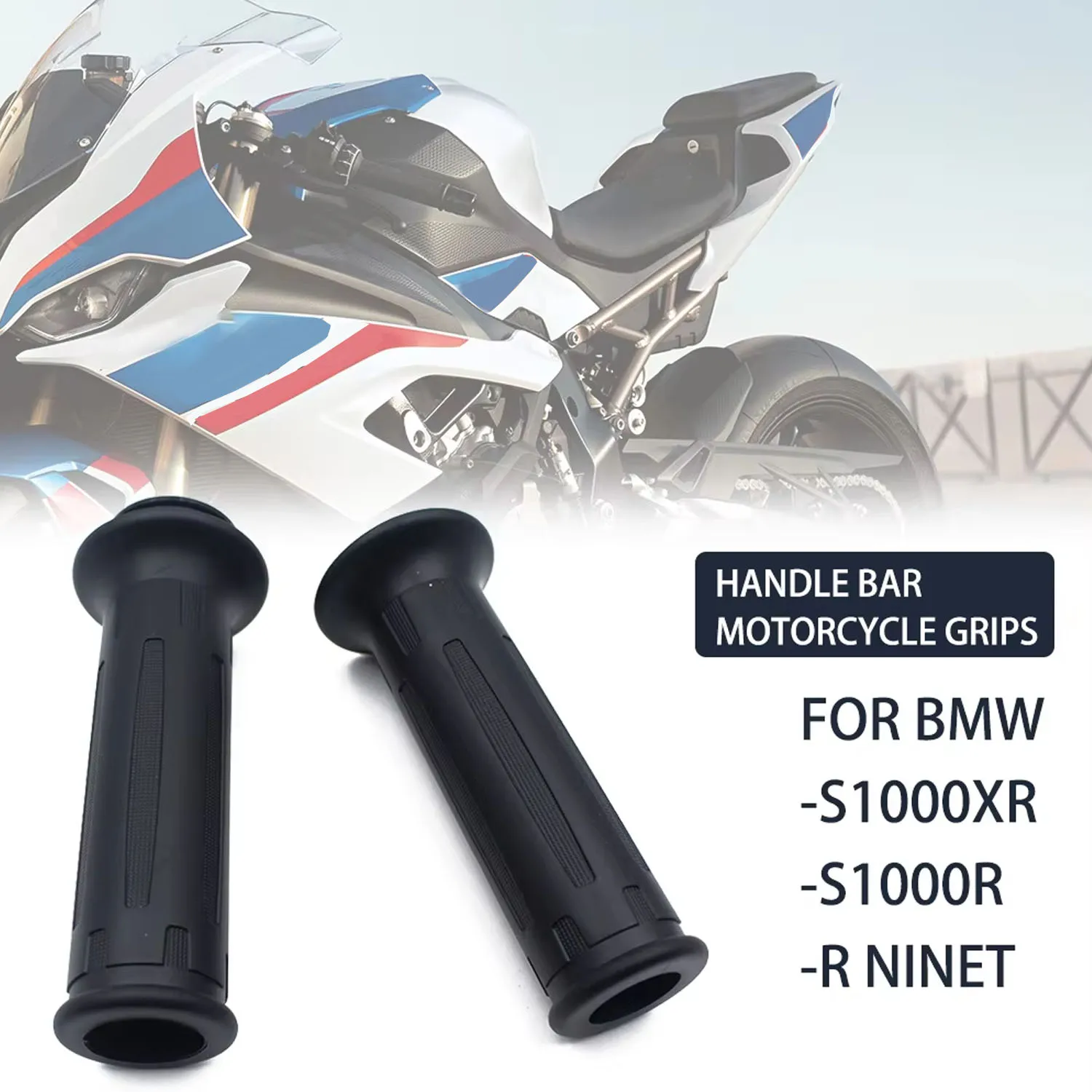 

For BMW S1000RR S1000 RR XR S1000XR S1000R R nineT R nine T Scrambler HP2 HP 2 SPORT HP4 Handle Bar Motorcycle Grips Black