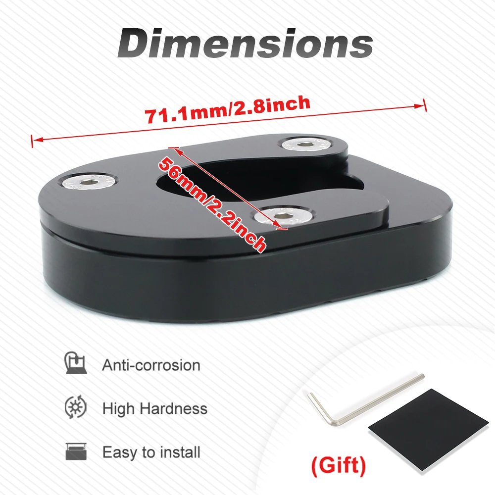 오토바이 액세서리 사이드 스탠드 패드 익스텐션 플레이트, 가와사키 닌자 300 2013 2014 2015 2016 2017 킥스탠드 익스텐션 플레이트