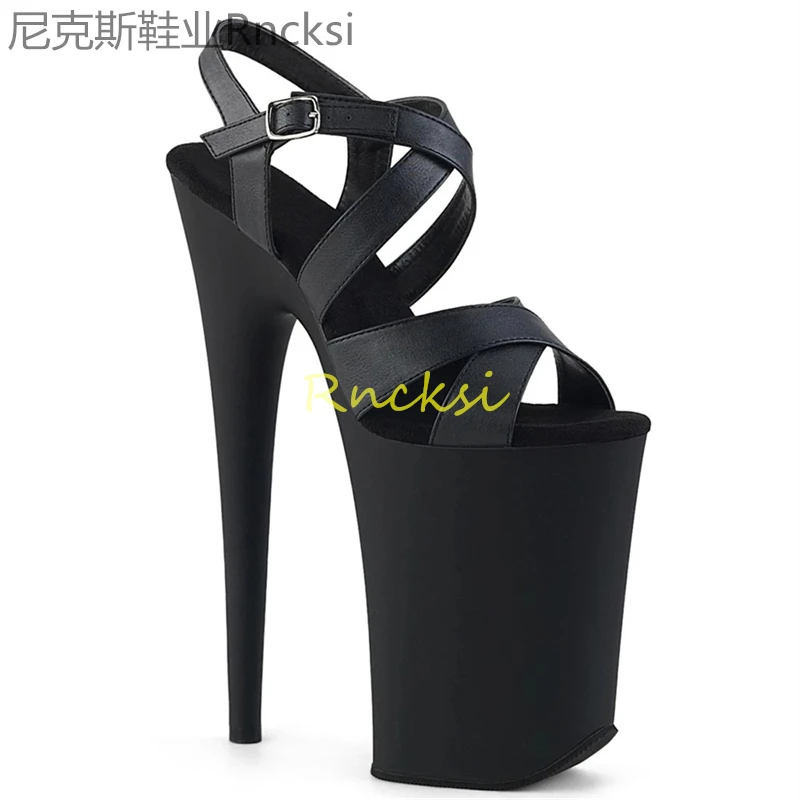 23cm Walk with a thin waterproof platform sandal model with fashionable high heels.