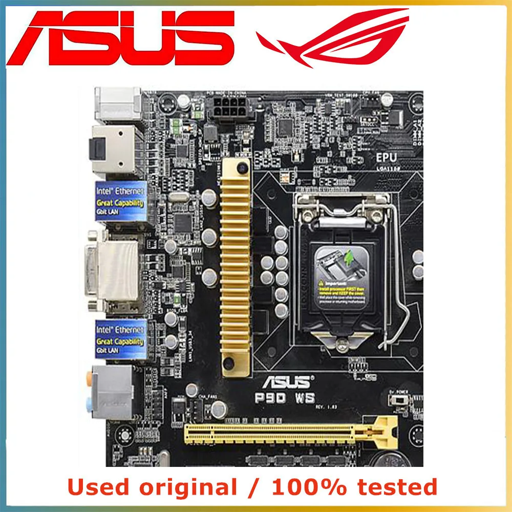 Placa-mãe para ASUS, Desktop Mainboard, SATA III, PCI-E 3.0, X16, LGA 1150, DDR3, 32G, Z97, P9D, WS