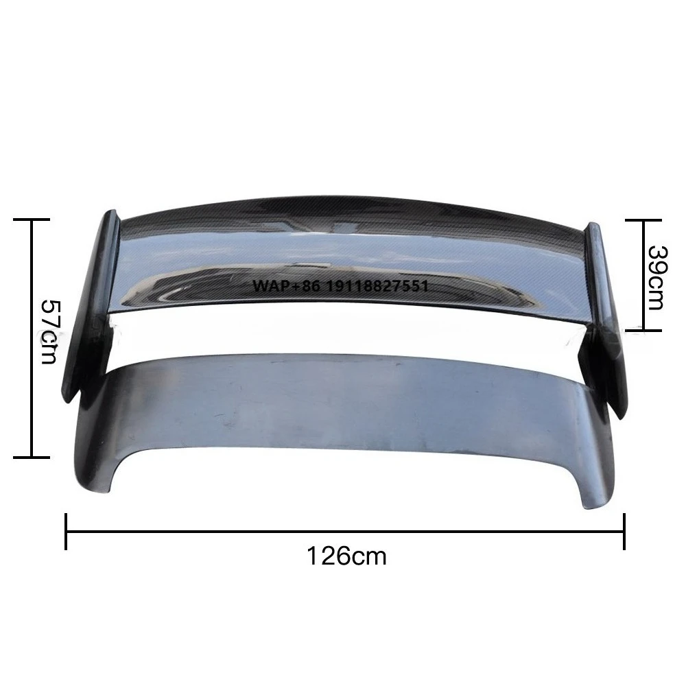 

Carbon Fiber+FRP VS Style Rear Trunk Boot Lip Wing With LED Light Roof Spoiler for Impreza WRX STI