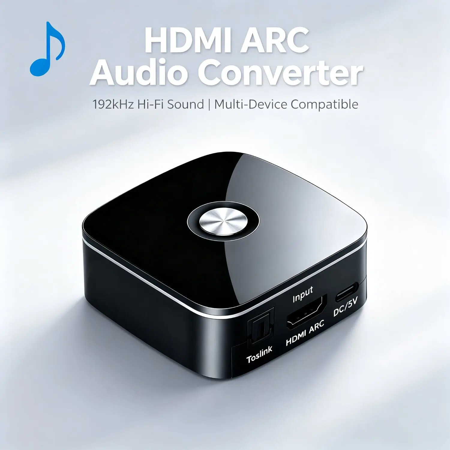 HDMI ARC Audio Extractor 192KHz DAC Converter, HDMI ARC Optical Toslink to RCA L/R 3.5mm AUX Stereo Audio Adapter for TV Speaker