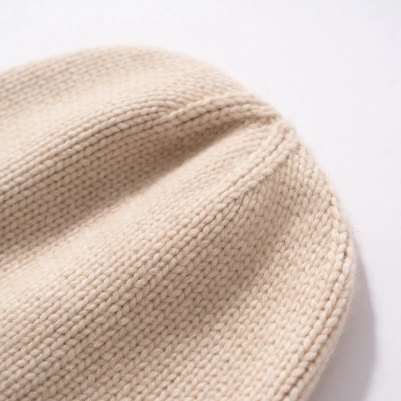 MERRILAMB Hohe Qualität Reinem Kaschmir frauen Winter Dicke Gestrickte Hut Im Freien Weiche Warme Ohrenschützer Aviator Caps Weibliche Bomber Hüte – Detail 5