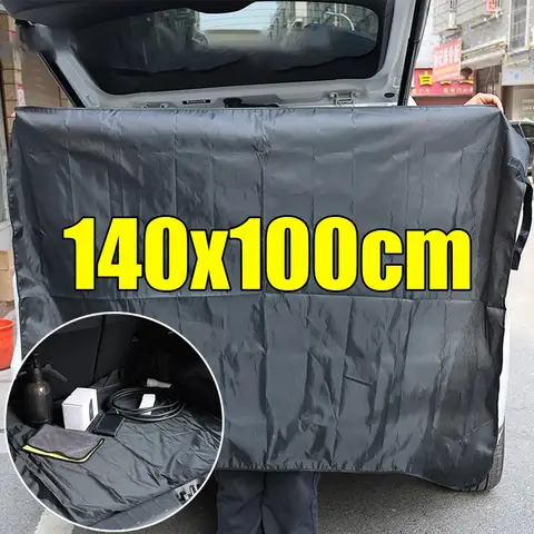 범용 자동차 트렁크 매트 라이너 보호대 방수 방진 방지 먼지 패드 간편한 깨끗한 접이식 블랙 부팅 커버 자동차 액세서리