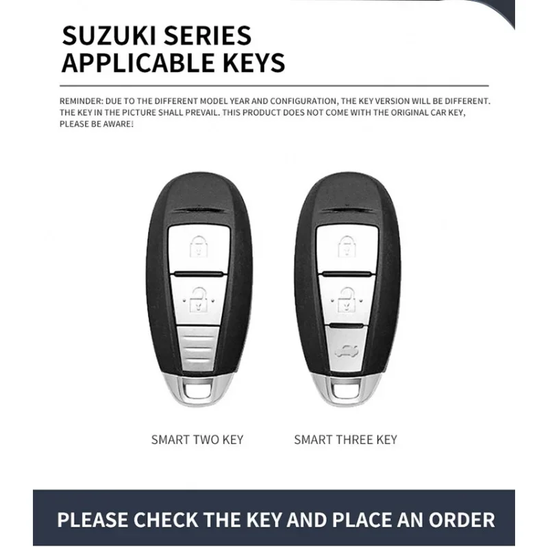 Car TPU Zinc Alloy Key Case Bag For Suzuki S-Cross Eitrga Swift Car KeyChain Car Metal Key Shell Interior Decoration Accessories