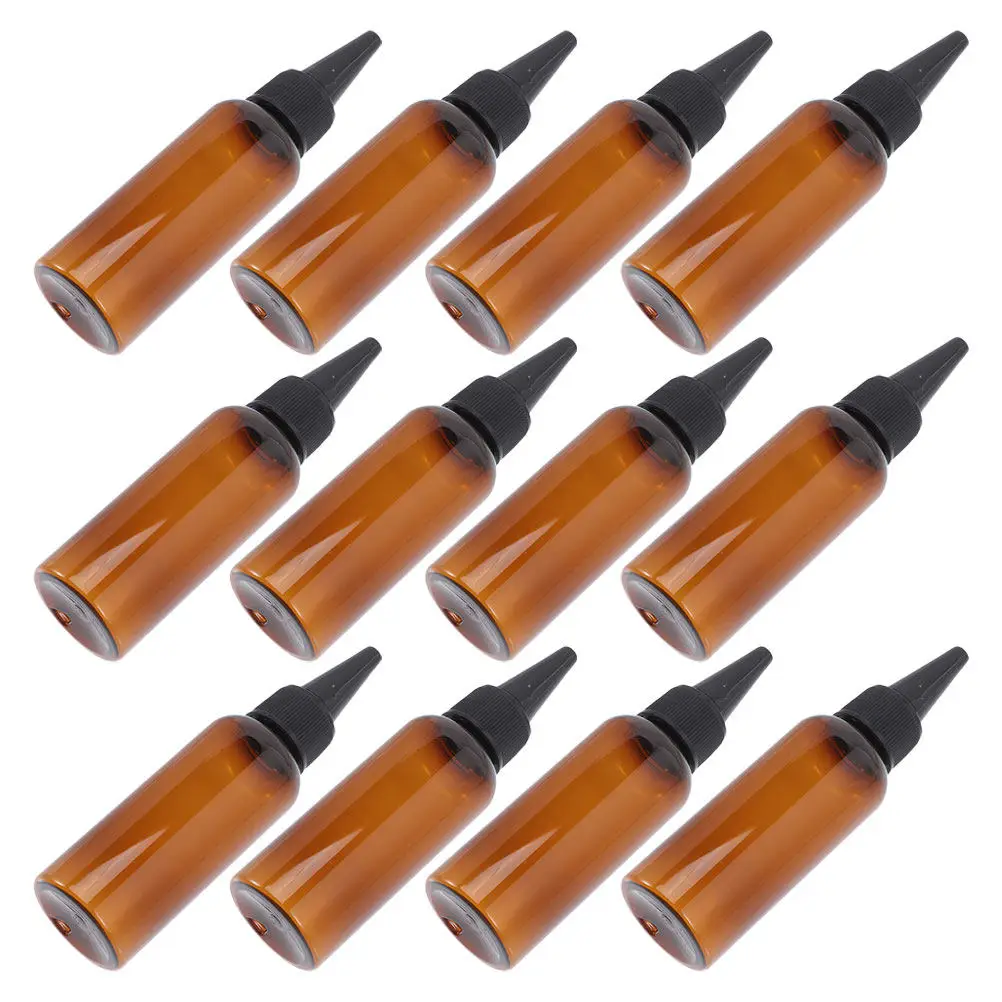 

Набор из 12 флаконов-аппликаторов для окрашивания волос, 50 мл, пустые сжимаемые бутылочки для масла для волос, краски, средств для химической завивки, лосьонов, ухода за кожей