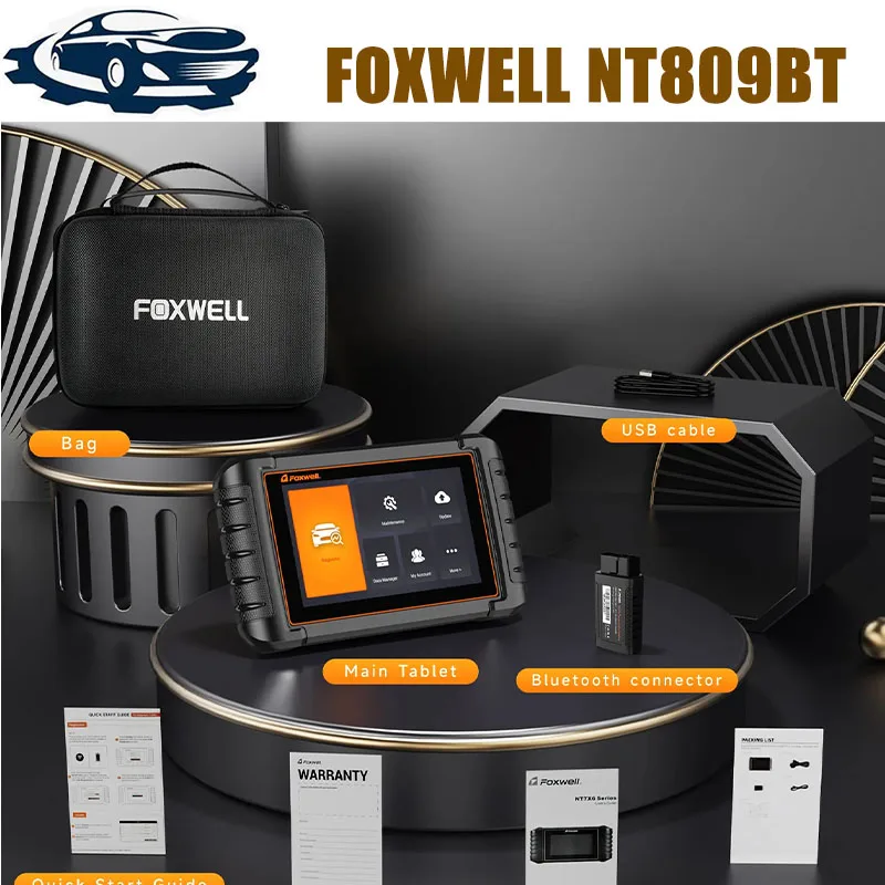 

FOXWELL NT809BT OBD2 Bluetooth Car Diagnostic Tool All System Bi-Directional Test 30+ Reset Code Reader OBD2 Scanner Automotivo