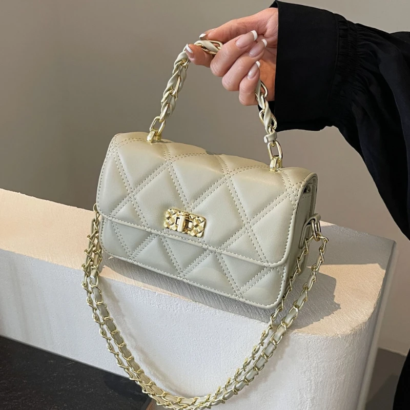 

Rhombus chain small bag for women Summer new fashion all-match messenger bag high sense small square bag