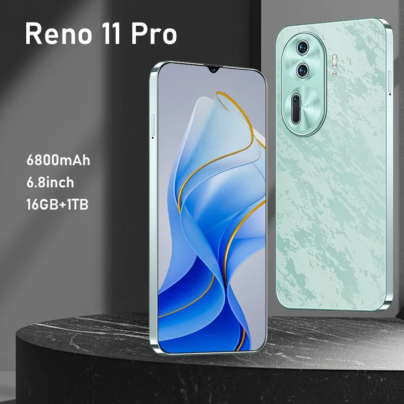 

2025 Global Version New Reno 11 Pro 7.3HD Original Smart Dual Card 7800mAh Battery Facial Recognition HOT