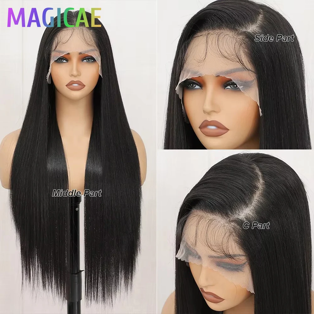 30Inch 13X4 Straight Lace Frontal Wigs Light Brown P12/24 Ombre Colored Pre-pluck Soft Natural High Temperature Cosplay Wigs image 2