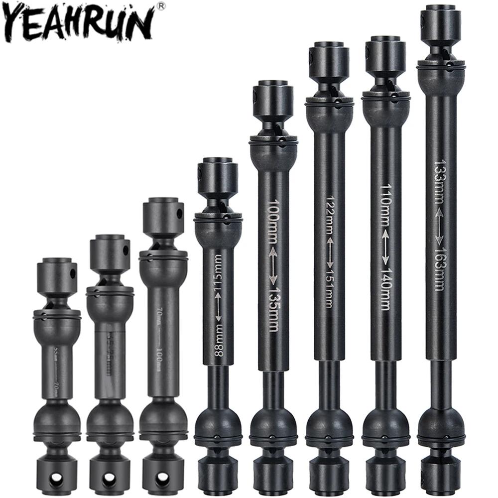 YEAHRUN Steel Heavy Duty Drive Shaft Center Transmission Shaft for 1/10 RC Crawler Axial SCX10 90046 AXI03007 TRX4 TRX6 VS4-10