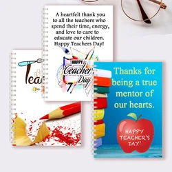 Spiral Binder Notebook Happy Teacher Day Gift Stationery Notepad Campus Student Quote Thank You Teacher For Guiding Inspiring Us