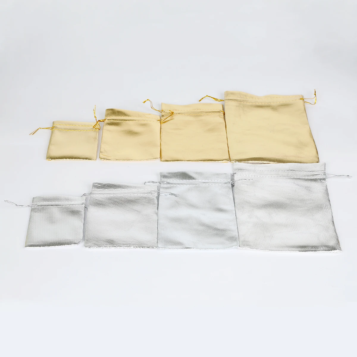 

10pcs/bags Adjustable Jewelry Packing Gold Color Drawstring Velvet Bag Wedding Gift Bags & Pouches Organza Bags