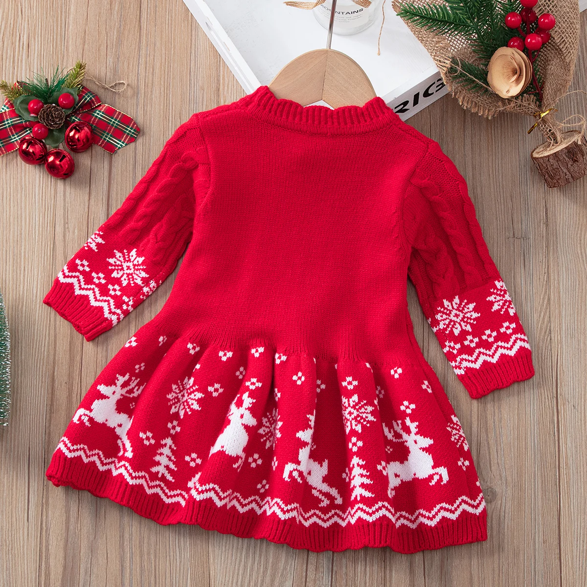 PatPat Baby Girl Christmas Sweet Dress