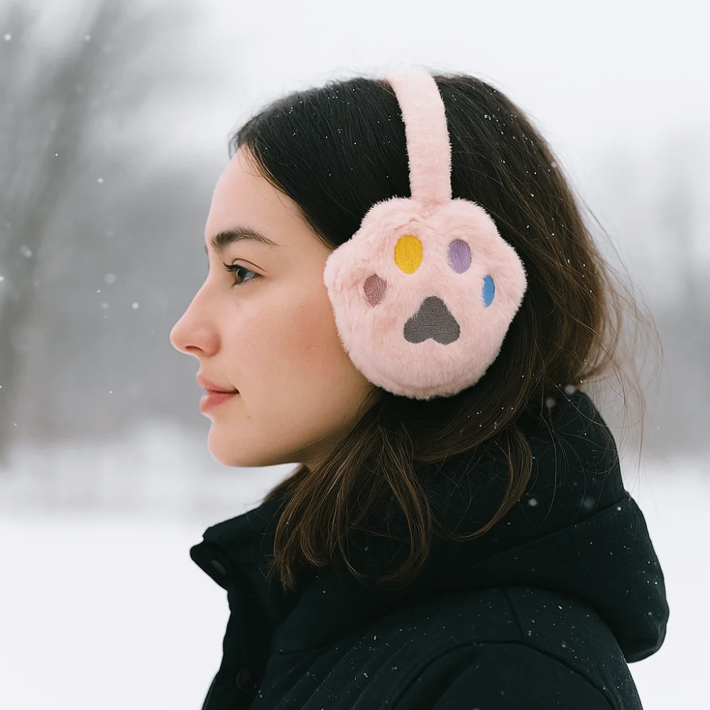 الشتاء الدافئة لينة غطاء للأذنين الكرتون باو سدادات حماية الأذن الأذن أدفأ سميكة التجمد فو الفراء الأذن يفشل للنساء الرجال في الهواء الطلق