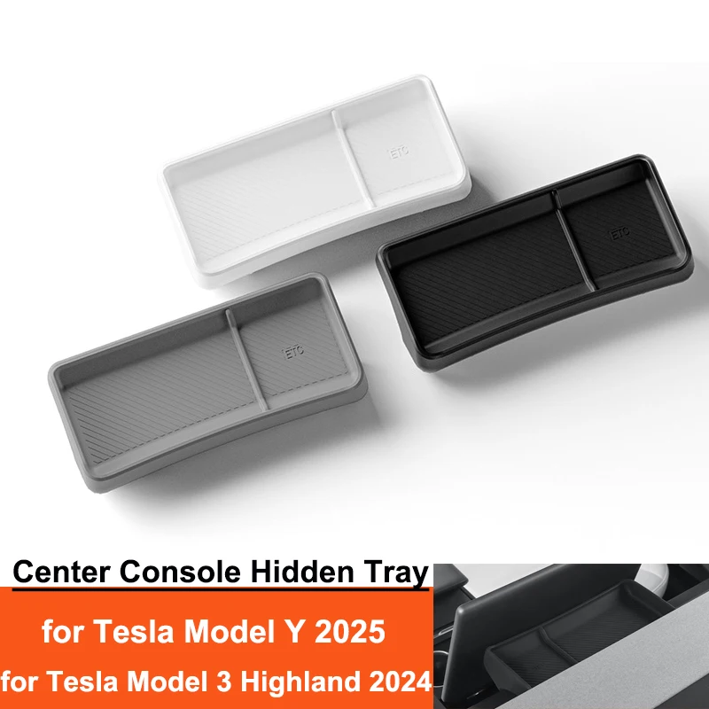 

for Tesla Model Y 2025 Center Console ETC Storage Organizer Tray Model 3 Highland 2024 Tissue Phone Holder interior acssessories