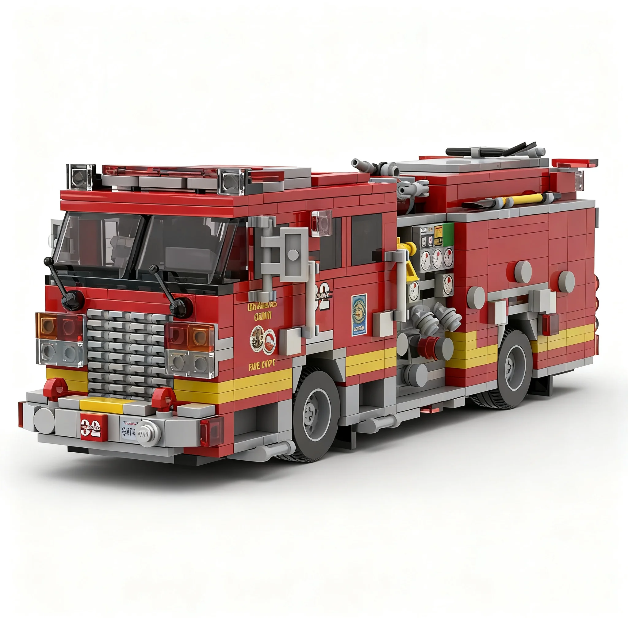 1165pcs MOC KME Predator Severe Fire Engine LACoFD Model Building Blocks Toys Construction Christmas Gift Brick Birthday DIY