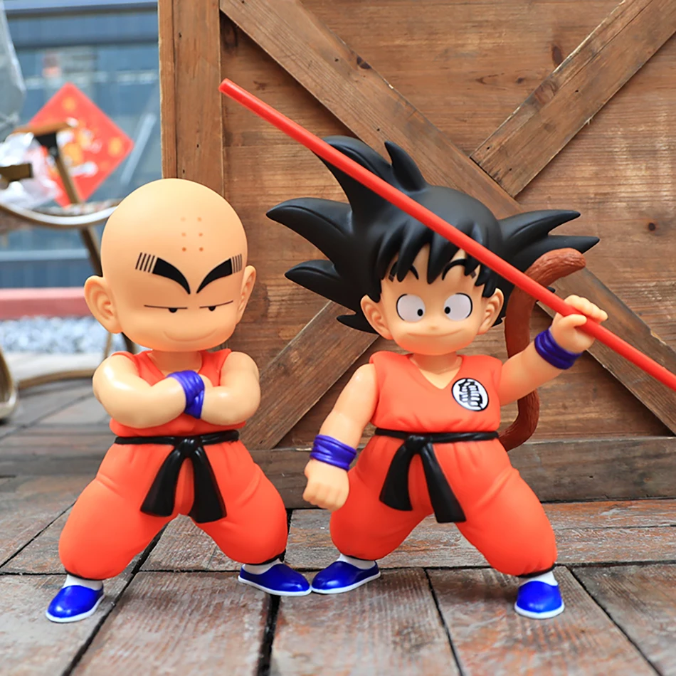 20cm Dragon Ball Série Anime Figura Goku Pilaf Chiaotzu Oolong Figura Oava Chaofan Jiaozi Karin Sama Sr.Popo Figura Modelo Brinquedo
